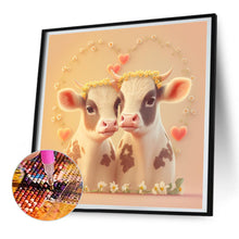 Load image into Gallery viewer, Love The Little Cow 30*30CM(Canvas) Full Round Drill Diamond Painting
