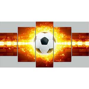 Football On Fire 70*40CM(Canvas) Full Round Drill Diamond Painting