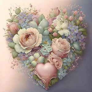 Love Flowers 40*40CM(Canvas) Full Round Drill Diamond Painting