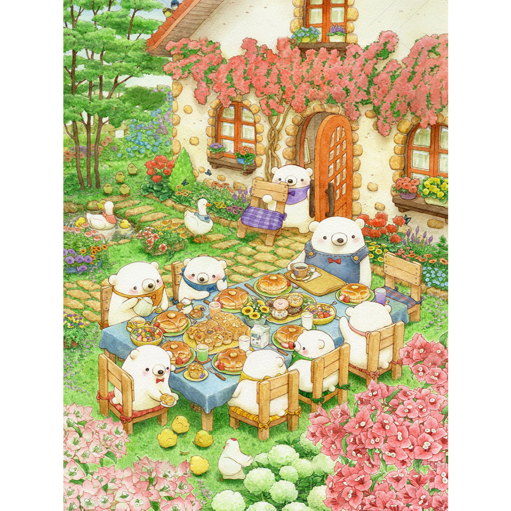 Bear (50*65CM) 11CT 3 Stamped Cross Stitch
