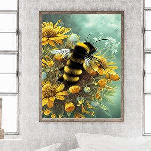 Pastoral Bee 30*40CM(Picture) Full Round Drill Diamond Painting