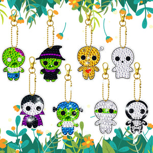 8pcs Diamond Art Keychain Special-shaped Drill 5D DIY Bag Pandant (YS188)