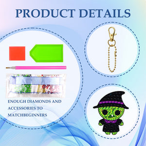 8pcs Diamond Art Keychain Special-shaped Drill 5D DIY Bag Pandant (YS188)