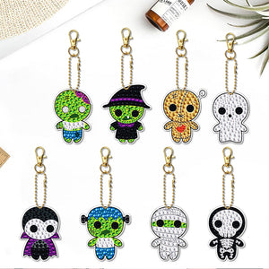 8pcs Diamond Art Keychain Special-shaped Drill 5D DIY Bag Pandant (YS188)