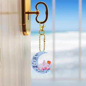 8pcs Diamond Art Keychain Special-shaped Drill 5D DIY Bag Pandant (YS201)
