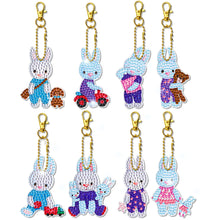 Load image into Gallery viewer, 8pcs Diamond Art Keychain Special-shaped Drill 5D DIY Bag Pandant (YS211)
