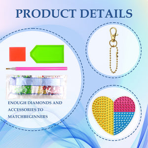 9pcs Diamond Art Keychain Special-shaped Drill 5D DIY Bag Pandant (YS176)