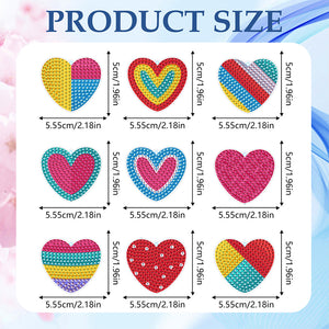 9pcs Diamond Art Keychain Special-shaped Drill 5D DIY Bag Pandant (YS176)