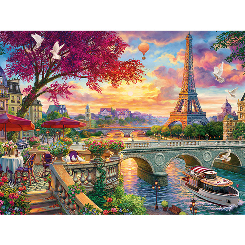 Eiffel Tower 30*40CM(Picture) Full Square Drill Diamond Painting