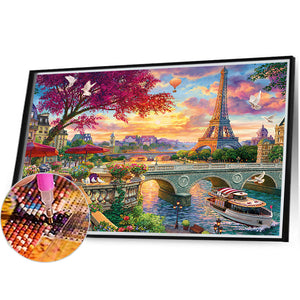 Eiffel Tower 30*40CM(Picture) Full Square Drill Diamond Painting