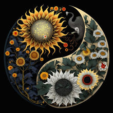 Load image into Gallery viewer, Tai Chi Yin Yang Diagram - Color Changing Sunflower 30*30CM(Canvas) Full Round Drill Diamond Painting
