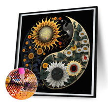 Load image into Gallery viewer, Tai Chi Yin Yang Diagram - Color Changing Sunflower 30*30CM(Canvas) Full Round Drill Diamond Painting
