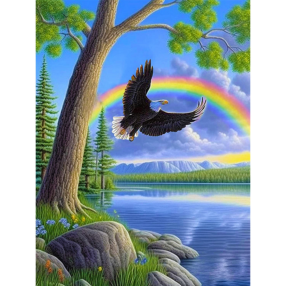 Rainbow Eagle 30*40CM(Canvas) Full Round Drill Diamond Painting