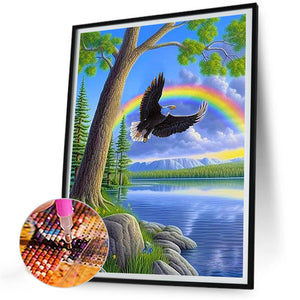 Rainbow Eagle 30*40CM(Canvas) Full Round Drill Diamond Painting
