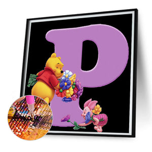 Letter P 30*30CM(Picture) Full Square Drill Diamond Painting