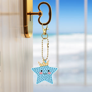 10pcs Diamond Art Key Rings Double Sided 5D DIY Bag Pandant Gifts (YS178)