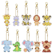 Load image into Gallery viewer, 10pcs Diamond Art Key Rings Double Sided 5D DIY Bag Pandant Gifts (YS181)
