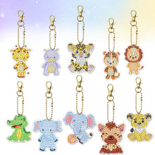 Load image into Gallery viewer, 10pcs Diamond Art Key Rings Double Sided 5D DIY Bag Pandant Gifts (YS181)
