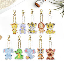 Load image into Gallery viewer, 10pcs Diamond Art Key Rings Double Sided 5D DIY Bag Pandant Gifts (YS181)
