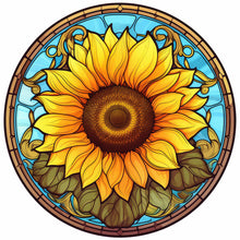 Load image into Gallery viewer, Sunflower Glass Painting 30*30CM(Canvas) Full Round Drill Diamond Painting
