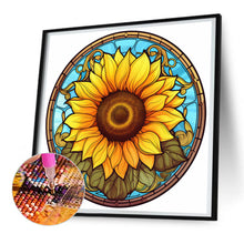 Load image into Gallery viewer, Sunflower Glass Painting 30*30CM(Canvas) Full Round Drill Diamond Painting
