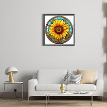 Load image into Gallery viewer, Sunflower Glass Painting 30*30CM(Canvas) Full Round Drill Diamond Painting
