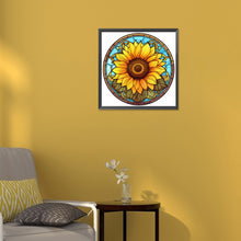 Load image into Gallery viewer, Sunflower Glass Painting 30*30CM(Canvas) Full Round Drill Diamond Painting
