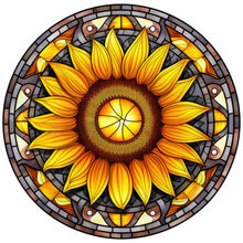 Load image into Gallery viewer, Sunflower Glass Painting 30*30CM(Canvas) Full Round Drill Diamond Painting
