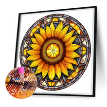 Load image into Gallery viewer, Sunflower Glass Painting 30*30CM(Canvas) Full Round Drill Diamond Painting
