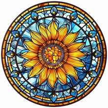 Load image into Gallery viewer, Sunflower Glass Painting 30*30CM(Canvas) Full Round Drill Diamond Painting
