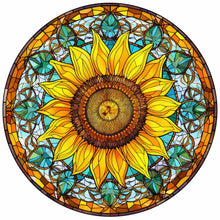 Load image into Gallery viewer, Sunflower Glass Painting 30*30CM(Canvas) Full Round Drill Diamond Painting
