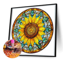 Load image into Gallery viewer, Sunflower Glass Painting 30*30CM(Canvas) Full Round Drill Diamond Painting
