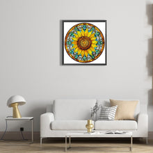 Load image into Gallery viewer, Sunflower Glass Painting 30*30CM(Canvas) Full Round Drill Diamond Painting
