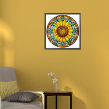 Load image into Gallery viewer, Sunflower Glass Painting 30*30CM(Canvas) Full Round Drill Diamond Painting
