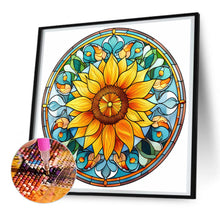 Load image into Gallery viewer, Sunflower Glass Painting 30*30CM(Canvas) Full Round Drill Diamond Painting
