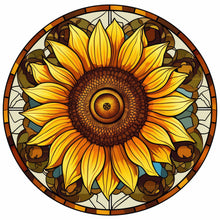 Load image into Gallery viewer, Sunflower Glass Painting 30*30CM(Canvas) Full Round Drill Diamond Painting
