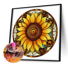 Load image into Gallery viewer, Sunflower Glass Painting 30*30CM(Canvas) Full Round Drill Diamond Painting
