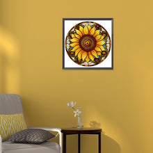 Load image into Gallery viewer, Sunflower Glass Painting 30*30CM(Canvas) Full Round Drill Diamond Painting
