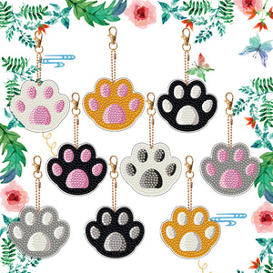 9pcs Diamond Art Keychain Special-shaped Drill 5D DIY Bag Pandant (PT06)