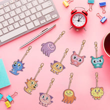 Load image into Gallery viewer, 9pcs Diamond Art Keychain Special-shaped Drill 5D DIY Bag Pandant (PT10)
