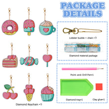 Load image into Gallery viewer, 9pcs Diamond Art Keychain Special-shaped Drill 5D DIY Bag Pandant (pt17)
