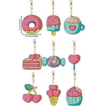 Load image into Gallery viewer, 9pcs Diamond Art Keychain Special-shaped Drill 5D DIY Bag Pandant (pt17)
