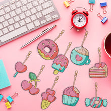 Load image into Gallery viewer, 9pcs Diamond Art Keychain Special-shaped Drill 5D DIY Bag Pandant (pt17)
