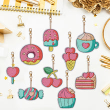 Load image into Gallery viewer, 9pcs Diamond Art Keychain Special-shaped Drill 5D DIY Bag Pandant (pt17)
