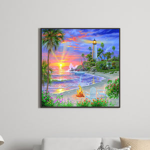 Summer Beach Picnic 30*30CM(Canvas) Full Round Drill Diamond Painting