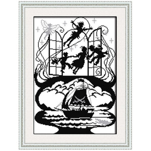 Peterpan Cross Stitch (42*56CM) 11CT 3 Stamped Cross Stitch