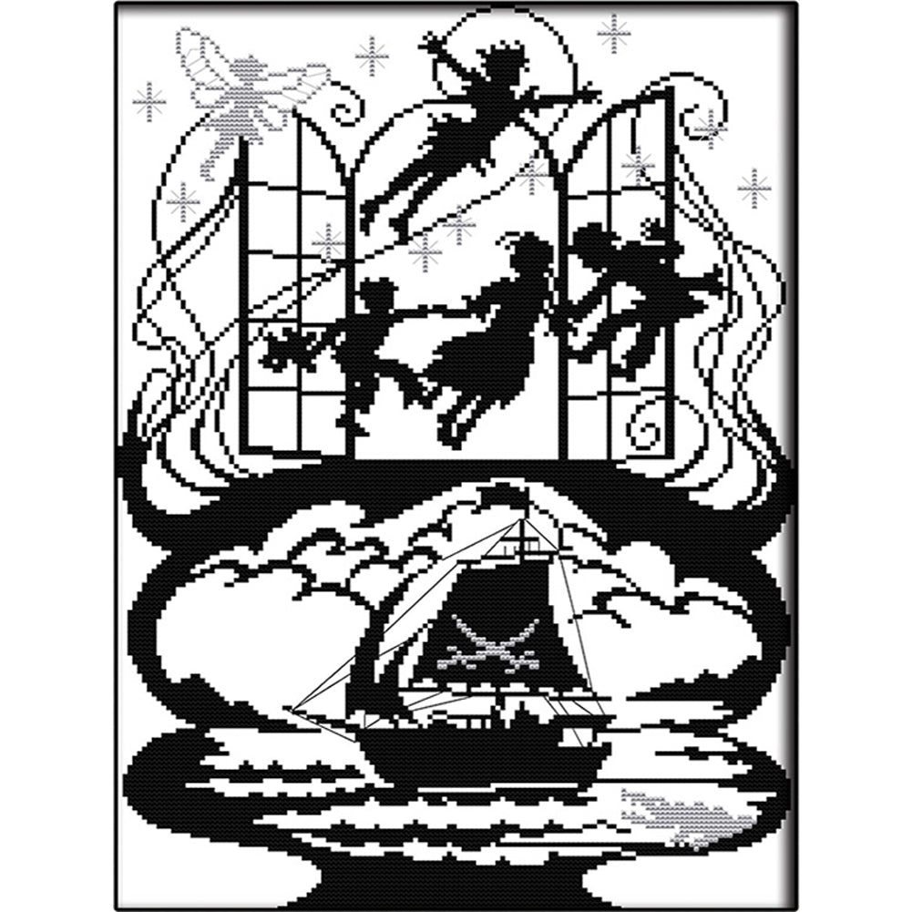 Peterpan Cross Stitch (42*56CM) 11CT 3 Stamped Cross Stitch