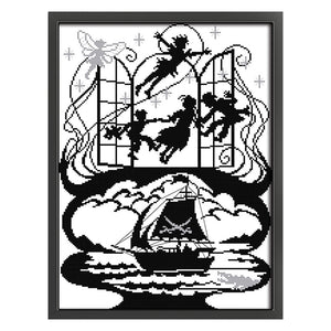 Peterpan Cross Stitch (42*56CM) 11CT 3 Stamped Cross Stitch