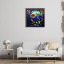 Load image into Gallery viewer, Sunflower Stained Glass 30*30CM(Canvas) Full Round Drill Diamond Painting
