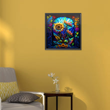 Load image into Gallery viewer, Sunflower Stained Glass 30*30CM(Canvas) Full Round Drill Diamond Painting
